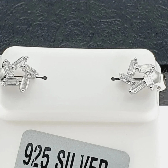 "925 sterling silver luxury CZ earrings for women/girls, Best for gift, RJUS2016 - Picture 9 of 10
